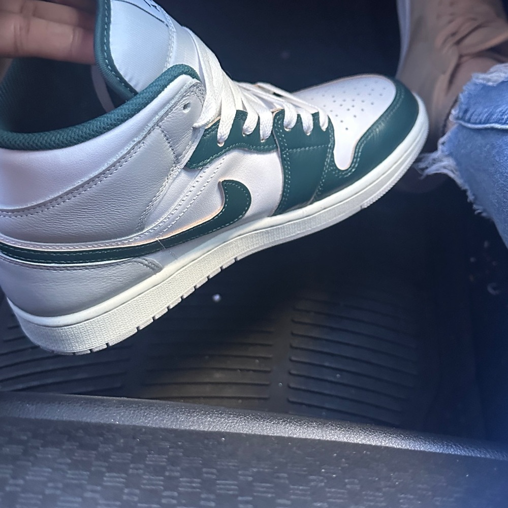 Nike Green and White Sneakers
